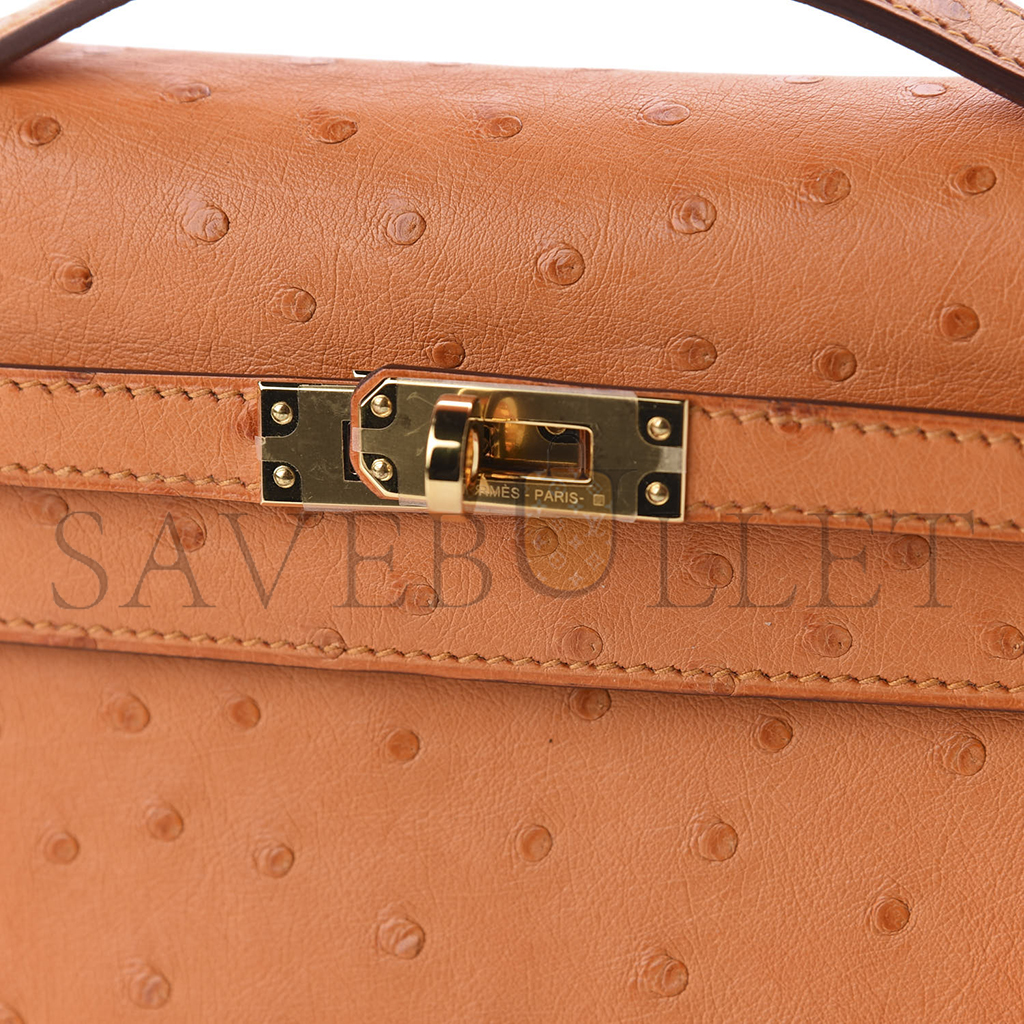 h**mes master kelly pochette G01den brown (22*14*7cm)